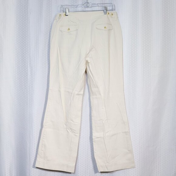 Eddie Bauer Vashon Fit cream Khaki Chino Pants Size 14 - Picture 10 of 12